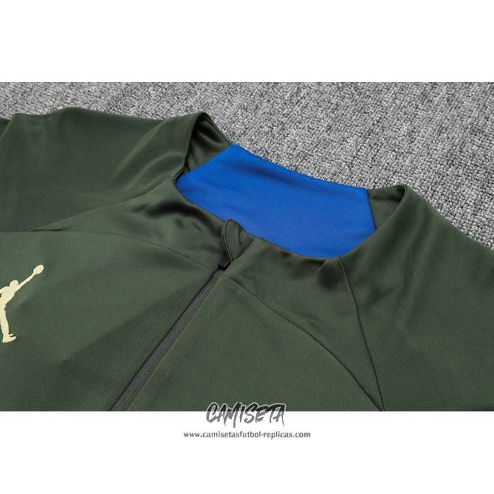 Chandal de Sudadera del Paris Saint-Germain Jordan 2023-2024 Nino Verde